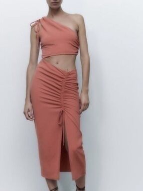 ZARA Asymmetric Dress Cut Out Dress One shoulder Wedding Prom Summer Vacation